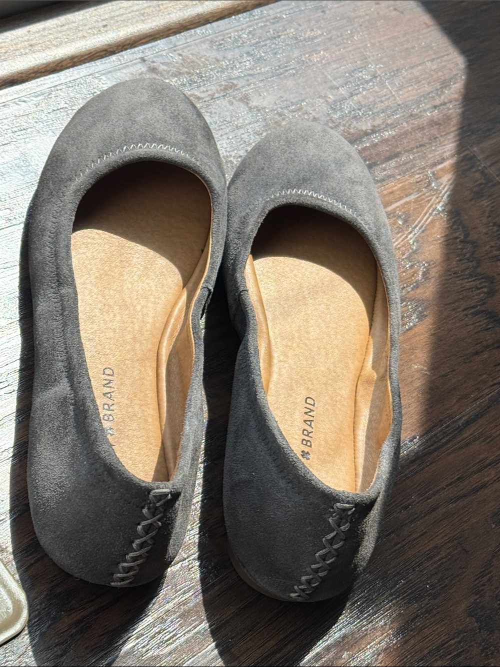 Lucky Brand Gray Suede Ballet Flats - Picture 2 of 9